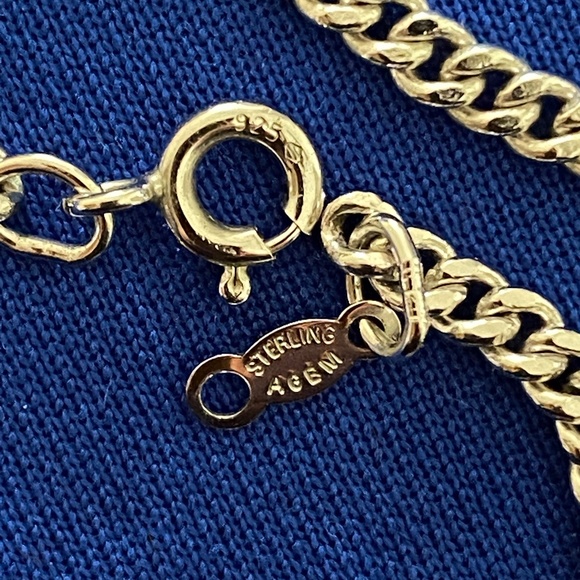 Agem I Sterling Silver Curb Neck Chain 20" - Picture 2 of 16